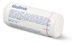HARTMANN Idealbinde einzeln verpackt in Cellophan, 10 Stück pro Faltschachtel 12 cm x 5 m