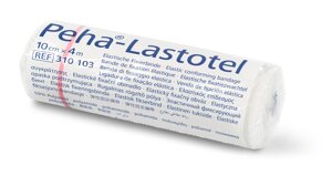 Peha® Lastotel weiss, einzeln verpackt in Cellophan 10cm x 4m P20