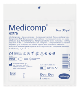 Medicomp® extra, 6-fach steril, P25x2 10 x 10 cm