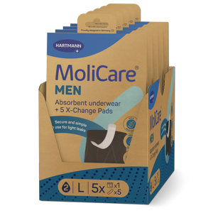 MoliCare® Absorbent underwear MEN mit 5 X-Change Pads L