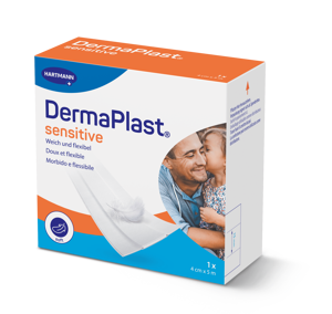DermaPlast® Sensitive weiss Wundschnellverband, zuschneidbar 5 m x 4 cm, weiss