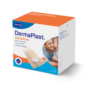 DermaPlast® Sensitive hautfarbig Wundschnellverband, zuschneidbar 5 m x 8 cm