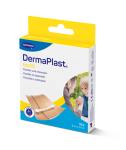 DermaPlast® Textil Pansement adhésif pansement rapide, découpable 8 x 10 cm