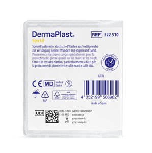 DermaPlast® Textil Pansement adhésif pansement pour le bout des doigts 5 x 6 cm