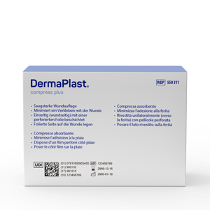 DermaPlast® Compress Plus Compressa assorbente 7.5 x 10 cm